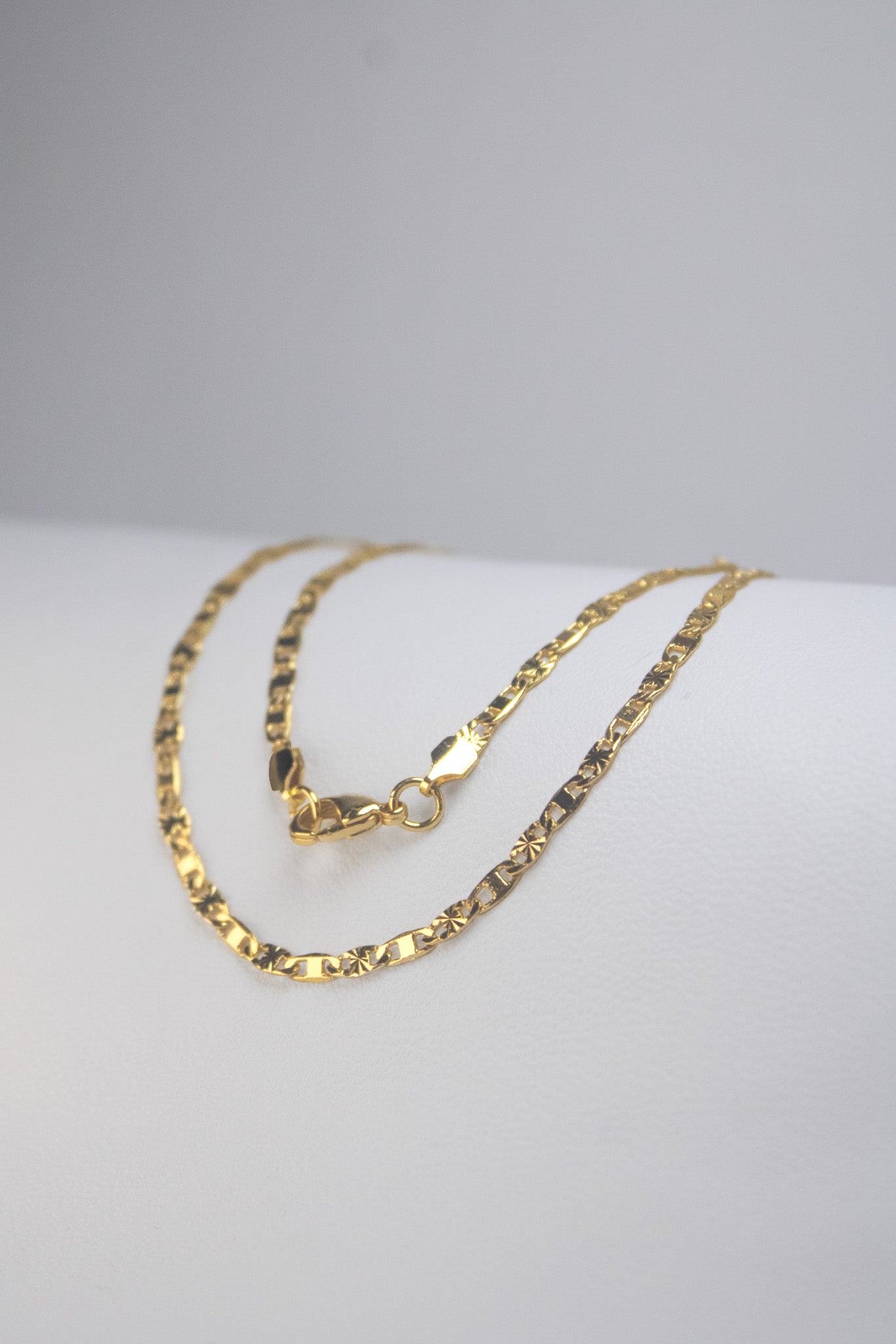 CADENA PLANA ESPEJO Y DESTELLOS 60CM 2,5MM