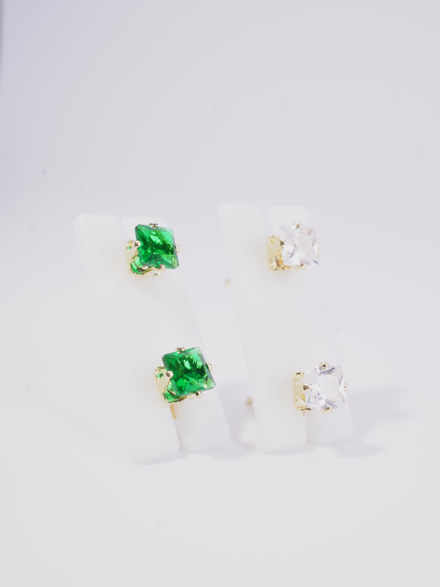 TOPO CIRCON CUADRADO VERDE Y BLANCO