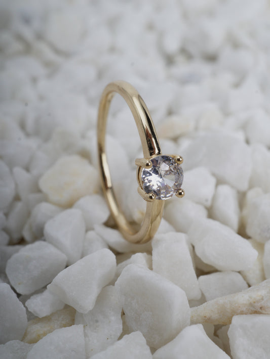 ANILLO COMPROMISO CON CIRCON BLANCO