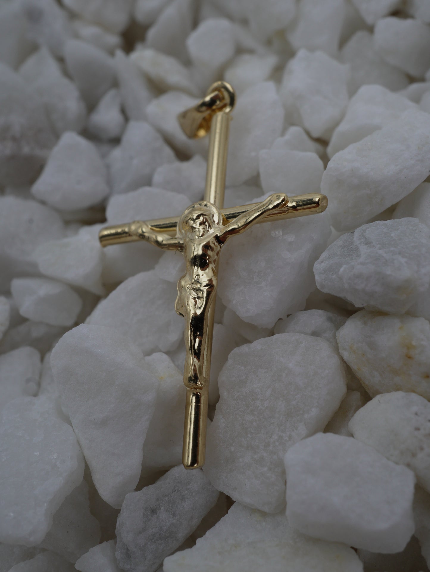 DIJE CRUZ CON CRISTO LISO