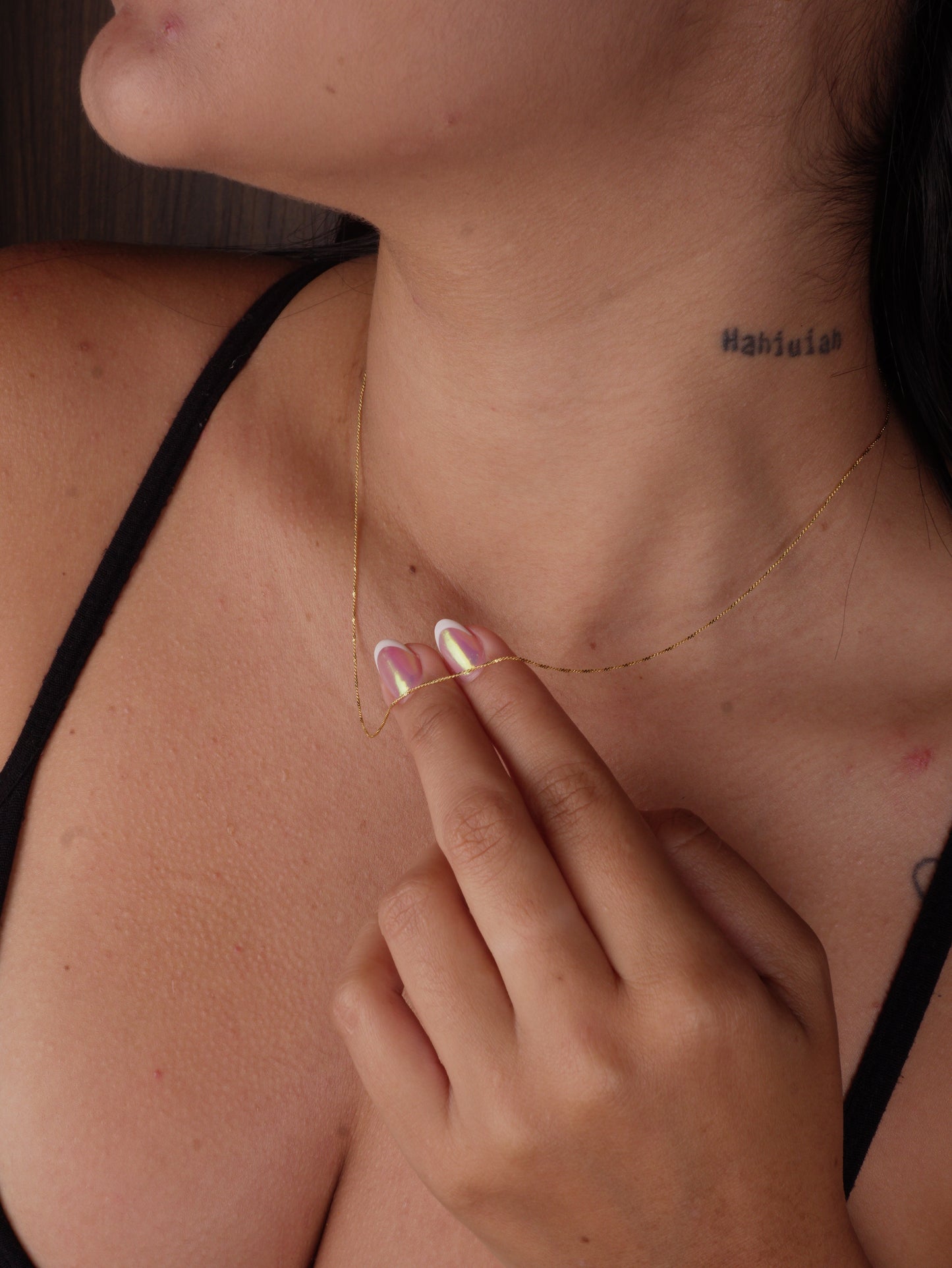 CADENA VENECIANA ENTORCHADA DELGADA 45CM