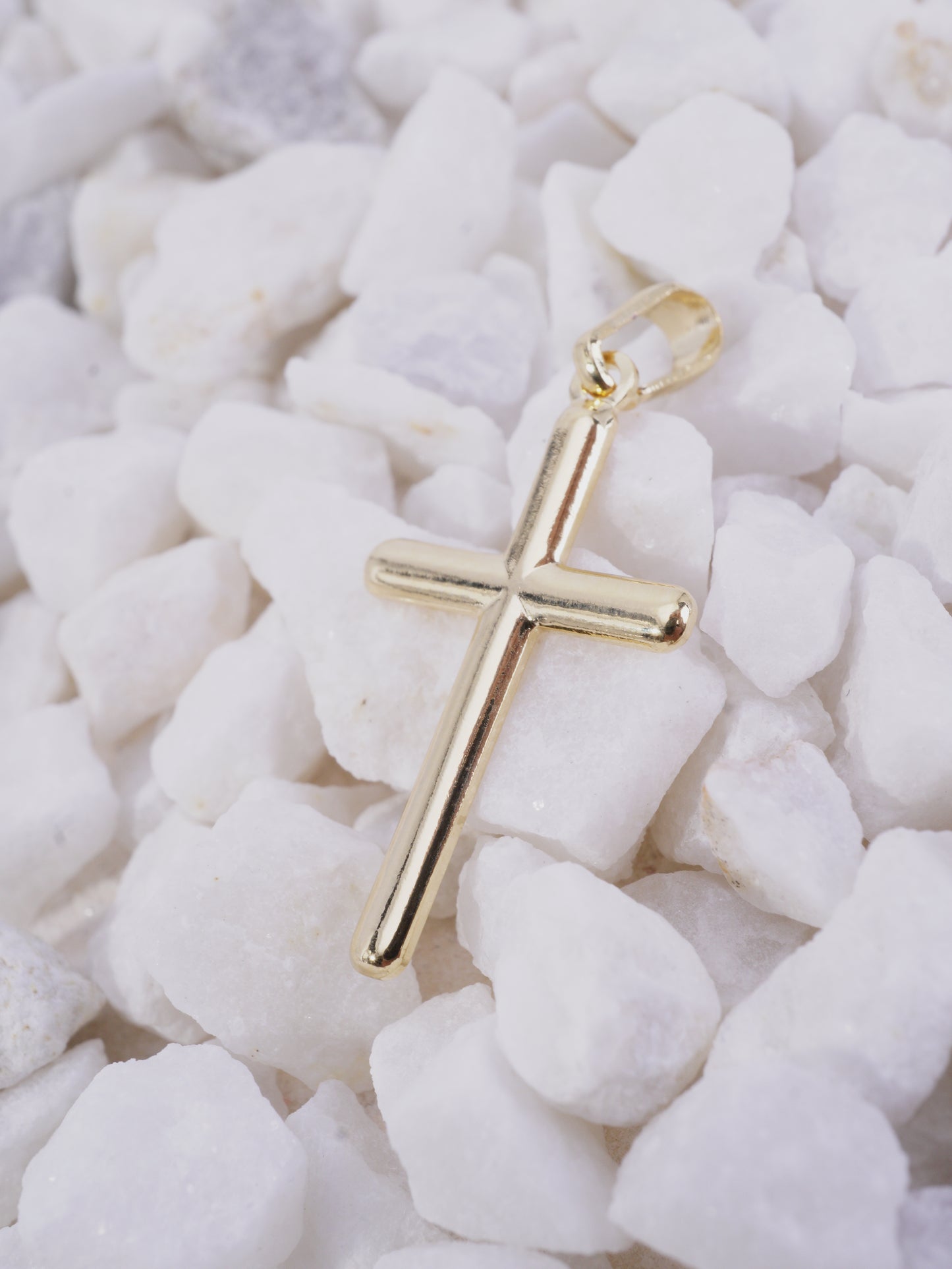 DIJE CRUZ LISA HUECA ATRAS