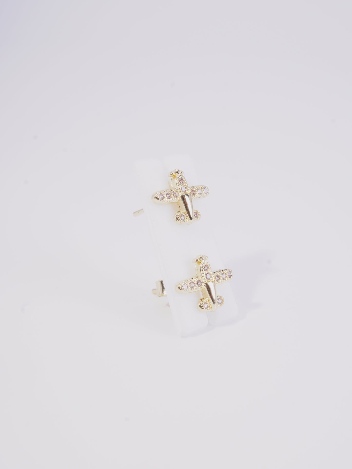 TOPO AVION CON CIRCON BLANCO