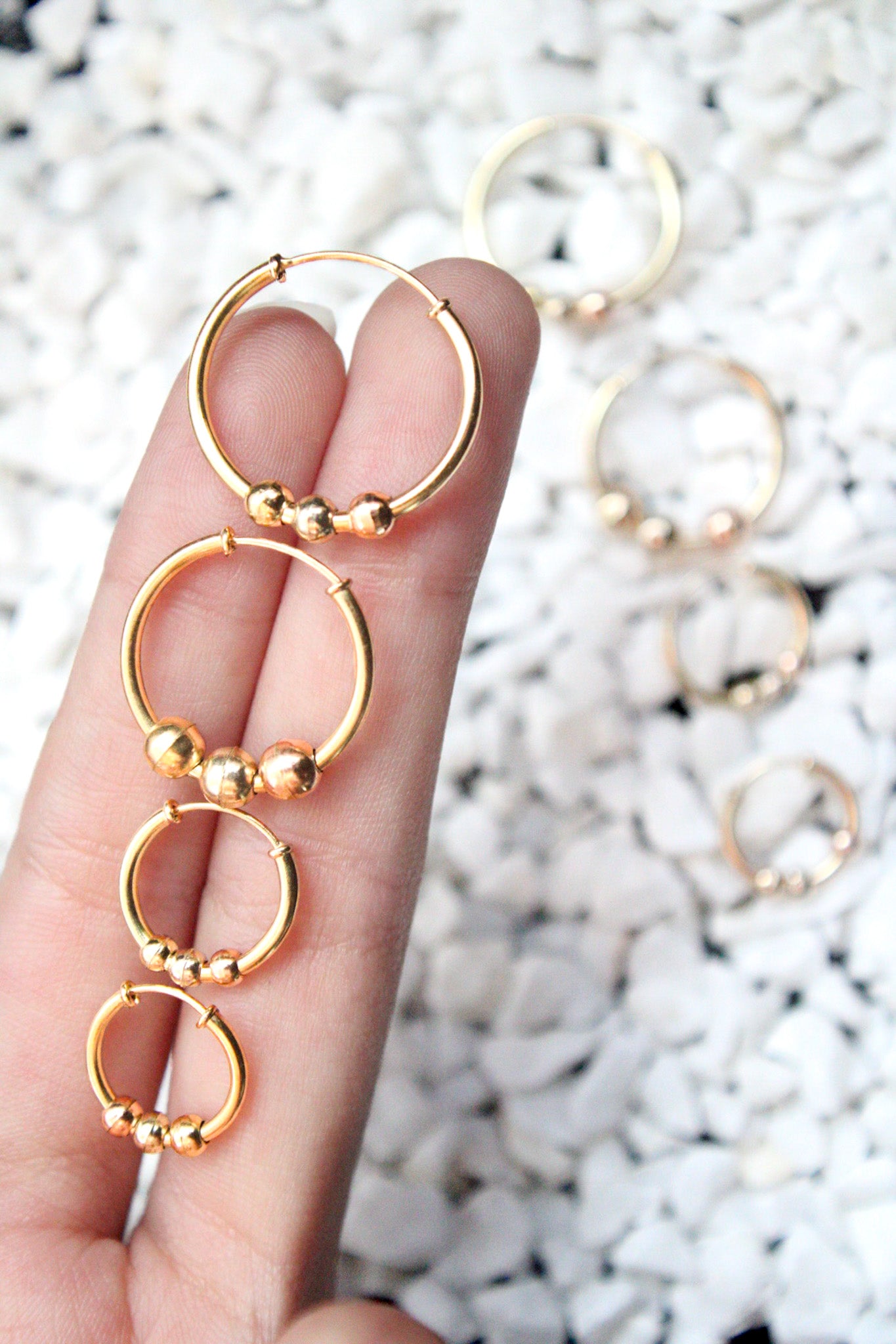 CANDONGAS HILO CON BALINES TRES ORO GRANDES