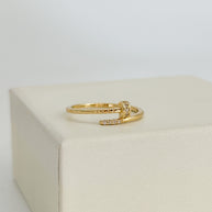 ANILLO CLAVO CON CIRCONES BLANCOS DM