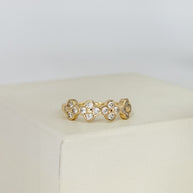 ANILLO 4TREBOL CIRCONES BLANCOS DM