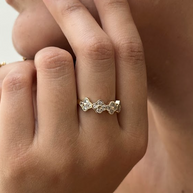 ANILLO 4TREBOL CIRCONES BLANCOS DM