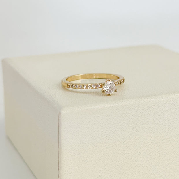 ANILLO TIPO COMPROMISO CIRCONES BLANCOS DM