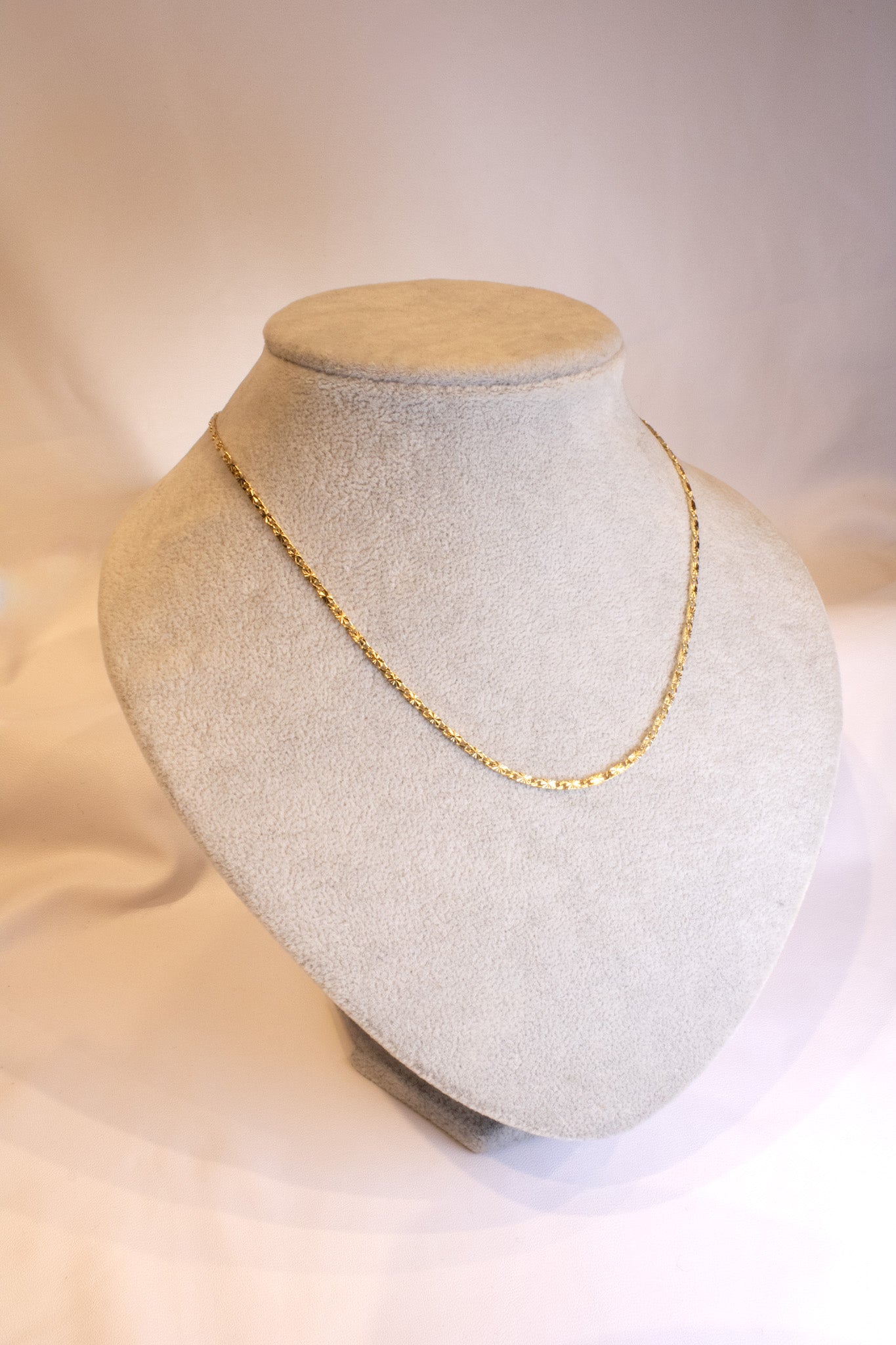 CADENA PLANA DESTELLOS DIAMANTADA  60CM 2MM