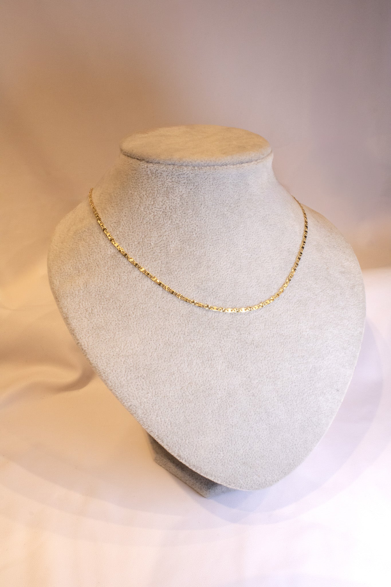 CADENA PLANA ESPEJO Y DESTELLOS 60CM 2,5MM