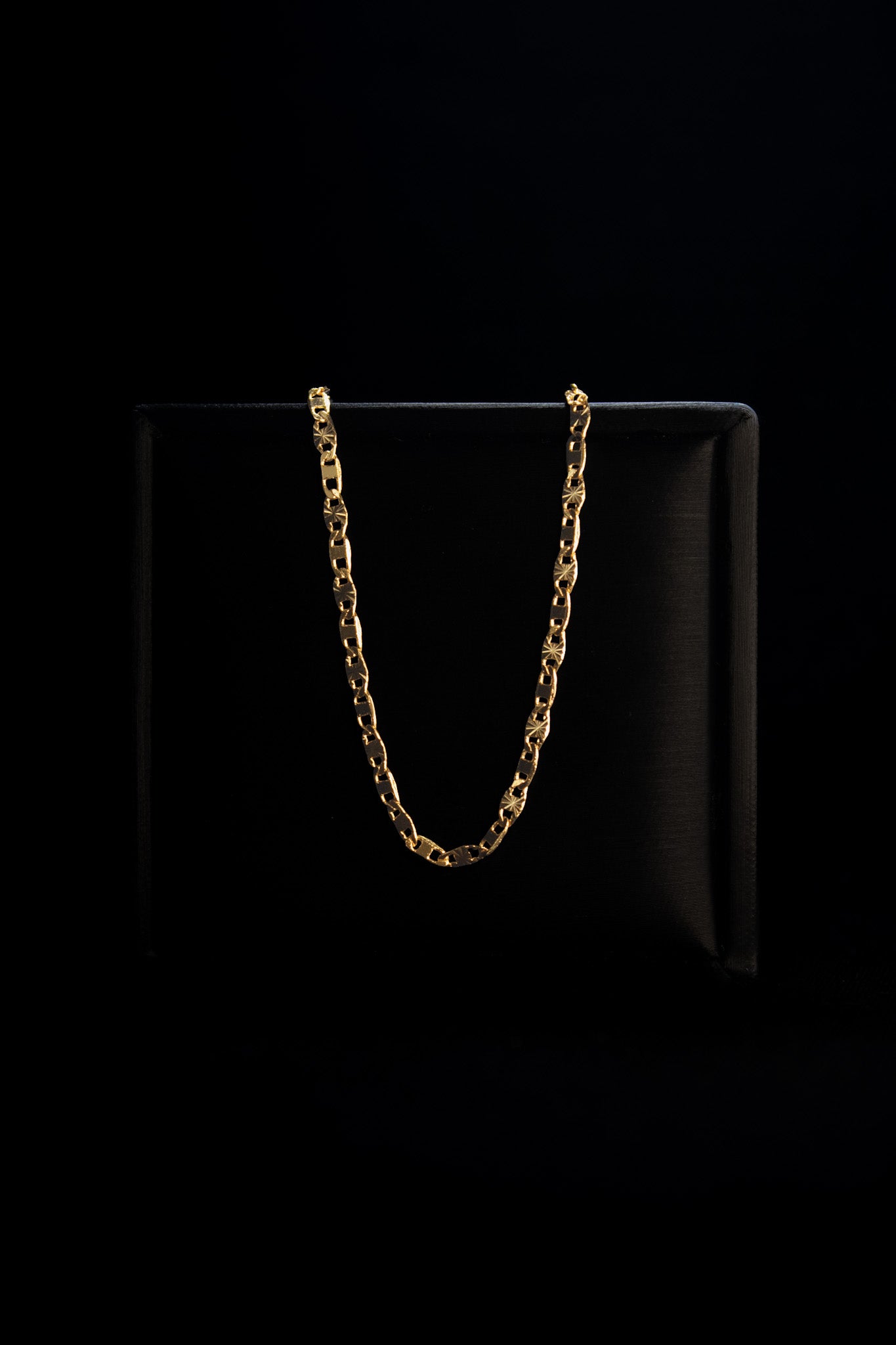 CADENA PLANA ESPEJO Y DESTELLOS 60CM 2,5MM