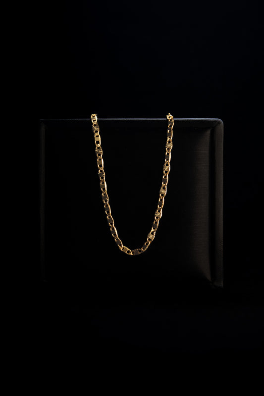 CADENA PLANA ESPEJO Y DESTELLOS 60CM 2,5MM