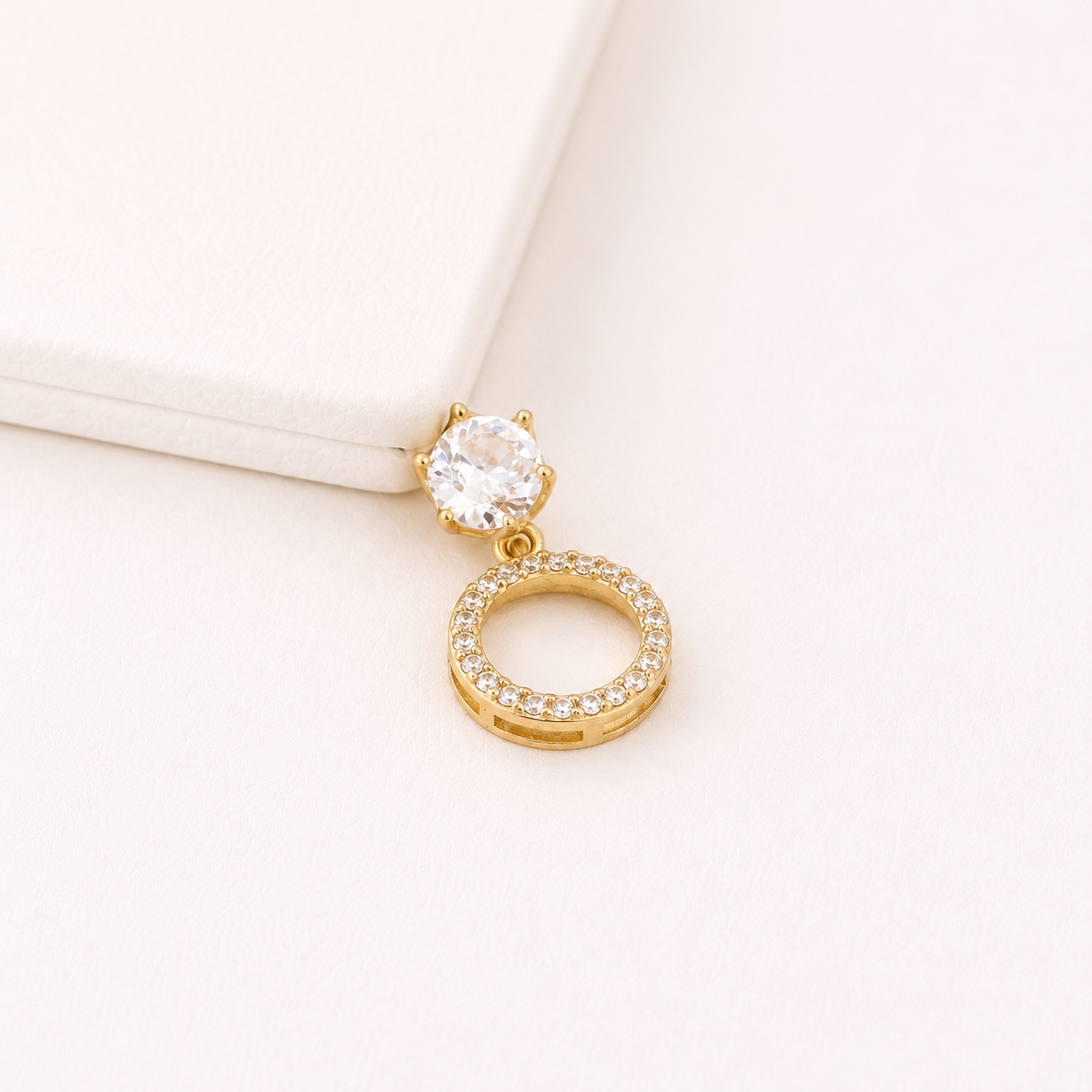DIJE DIAMANTE CIRCULO CIRCONES COLGANTE DM