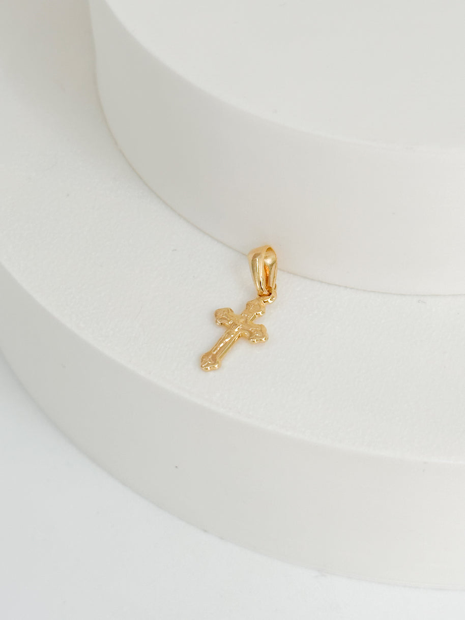 DIJE MINI CRUZ CRISTO LISO DM