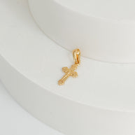 DIJE MINI CRUZ CRISTO LISO DM