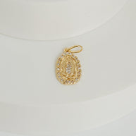 DIJE VIRGEN GUADALUPE BORDE Y CENTRO CIRCON BLANCO DM