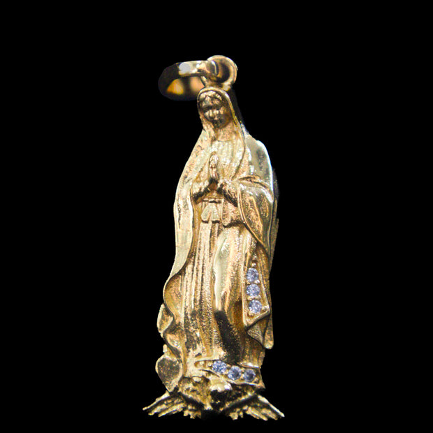 DIJE VIRGEN GUADALUPE SILUETA GRANDE MACIZO