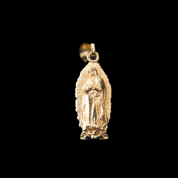 DIJE VIRGEN GUADALUPE SILUETA DESTELLO MACIZA MEDIANA