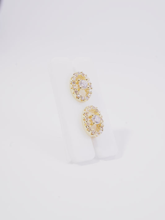 TOPO OVALO PEQUEÑO CENTRO MINI CIRCON BLANCO