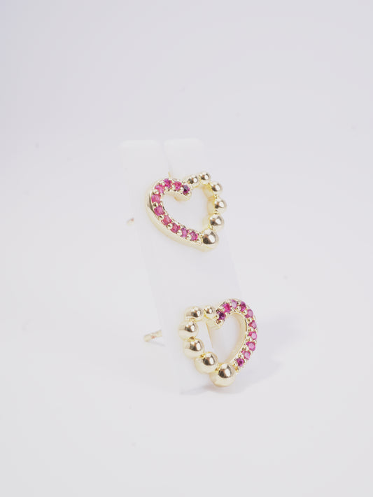 TOPO CORAZON SILUETA MITAD CIRCONES