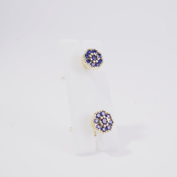 TOPO MINI FLOR CIRCON AZUL