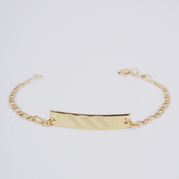 PULSERA PLACA BEBE PLACA TALLADA
