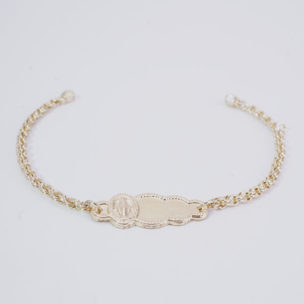 PULSRA PLACA BEBE PLACA VIRGEN MILAGROSA