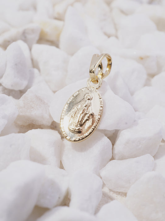 DIJE VIRGEN MILAGROSA OVALADO PEUQEÑO