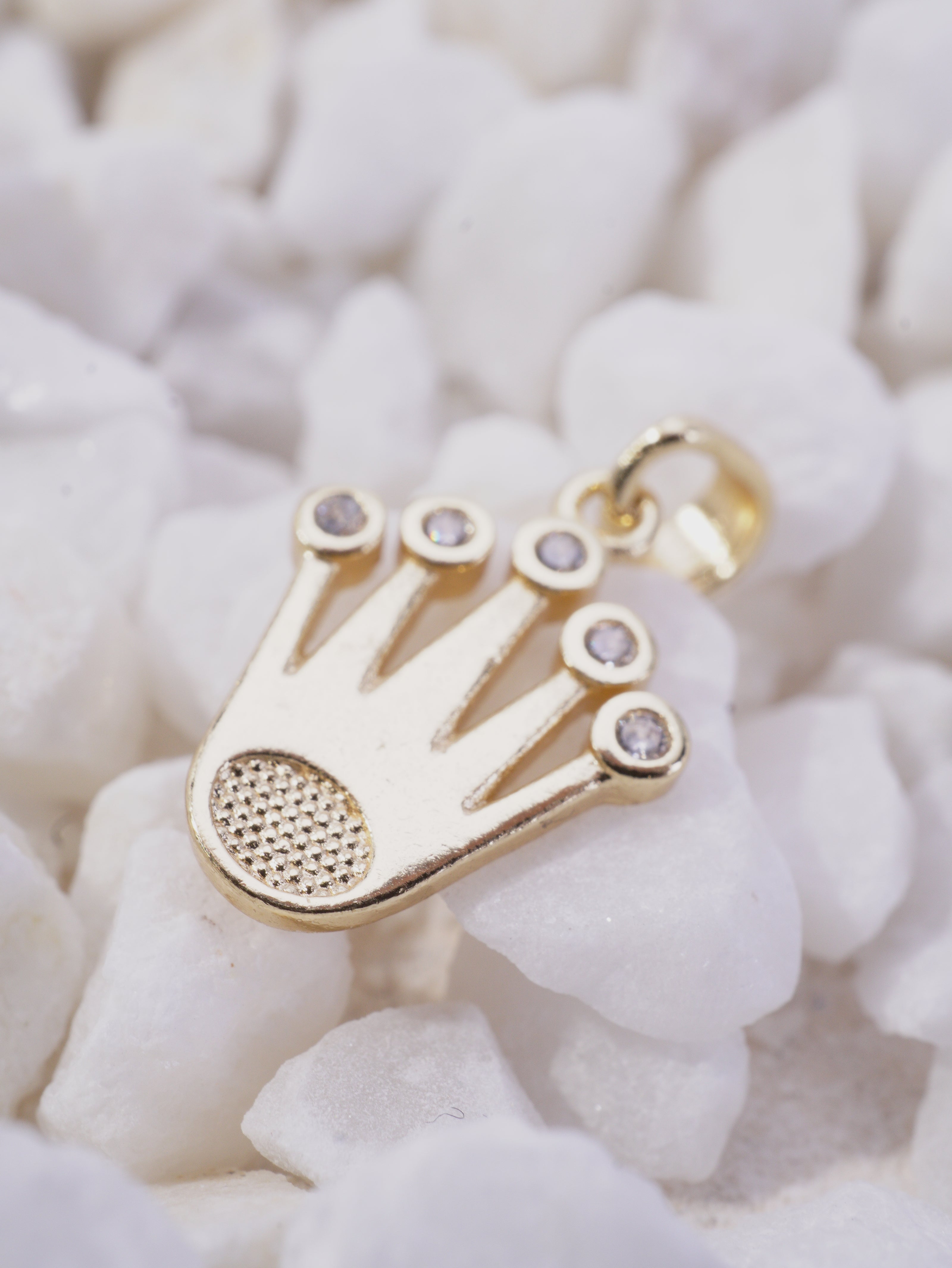 DIJE ROLEX PEQUEÑO CIRCONES BLANCOS