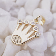 DIJE ROLEX PEQUEÑO CIRCONES BLANCOS