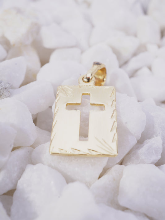 DIJE MEDALLA LISA CRUZ HUECO