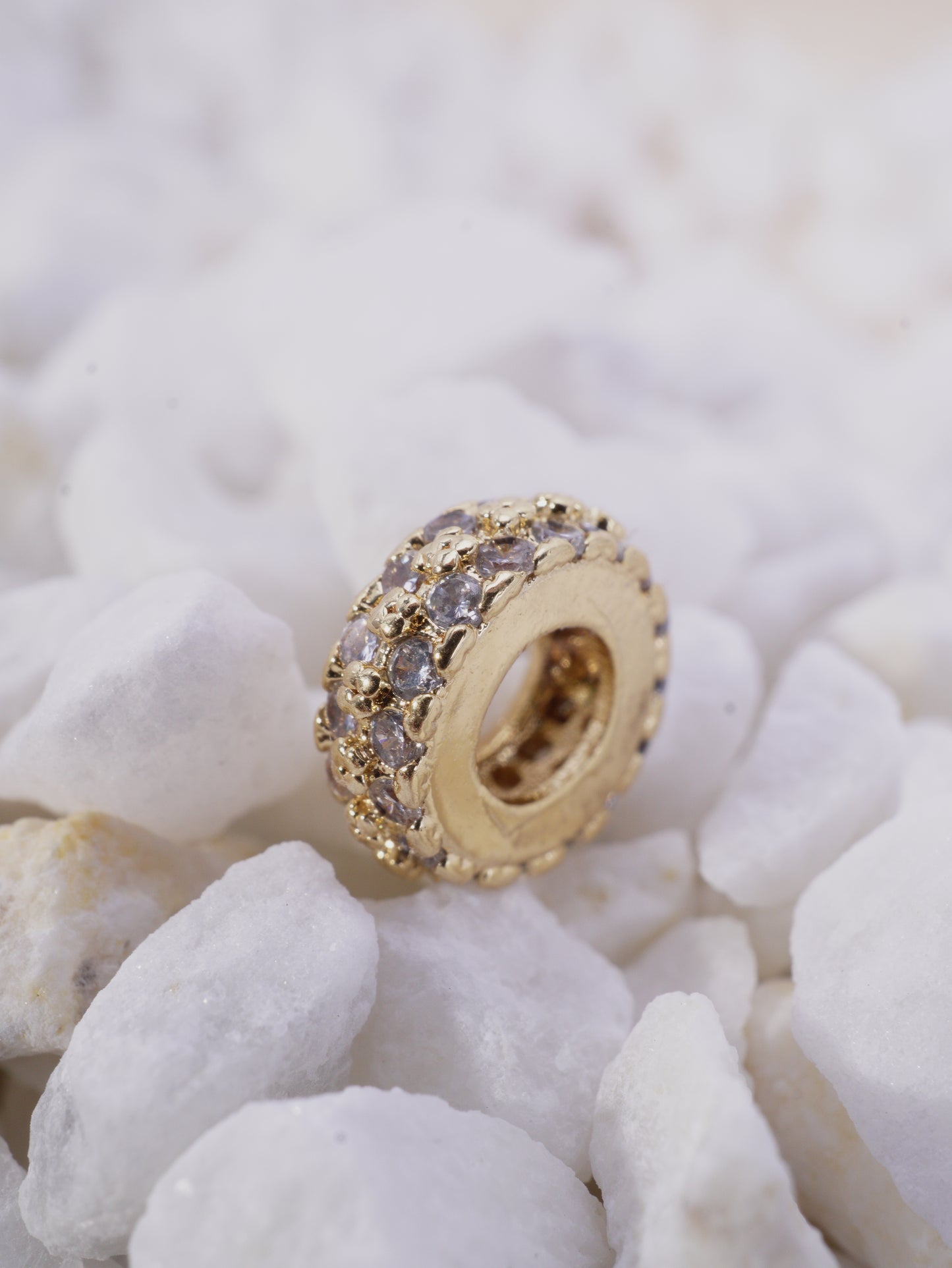 HERRAJE RONDEL DOBLE LINEA CIRCON BLANCO