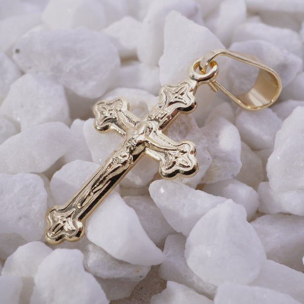 DIJE CRUZ CRISTO PUNTAS REDONDAS