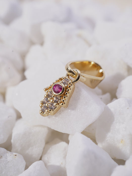 DIJE MINI MANO HAMSA CON CIRCONES