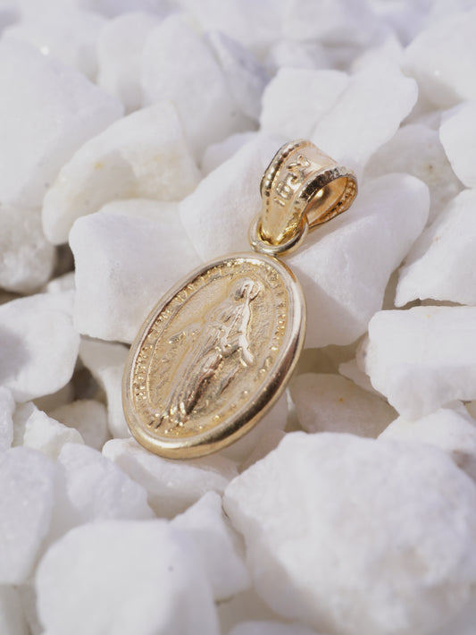 DIJE MEDALLA VIRGEN MILAGROSA PEQUEÑO 0,55GR