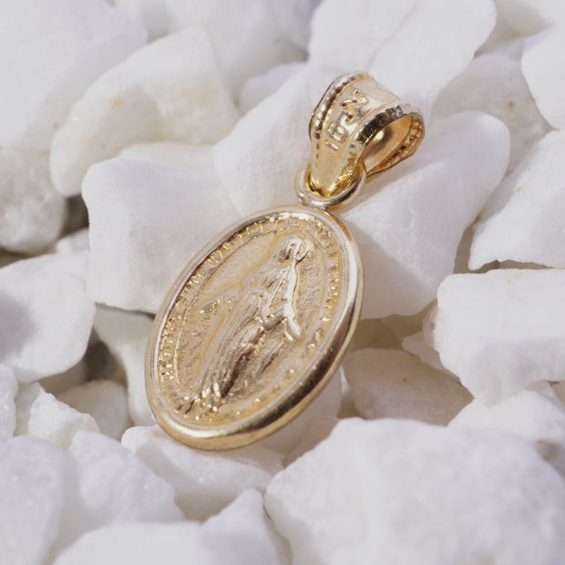 DIJE MEDALLA VIRGEN MILAGROSA PEQUEÑO 0,55GR