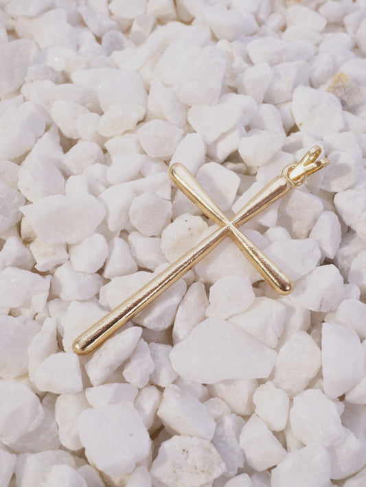 DIJE CRUZ TUBO LISA GRANDE