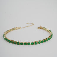 PULSERA TENNI 3MM 19CM CIRCON VERDE