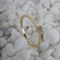 ANILLO SOLITARIO CIRCON BLANCO