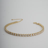 PULSERA TENNIS CIRCONES BLANCOS 19CM 3MM