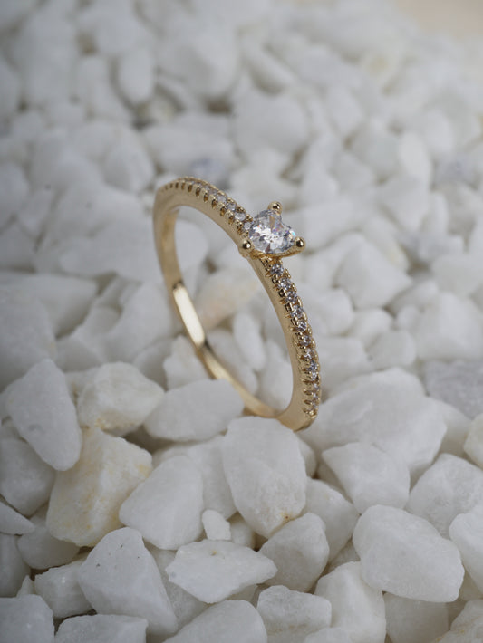 ANILLO CIRCON CORAZON BLANCO