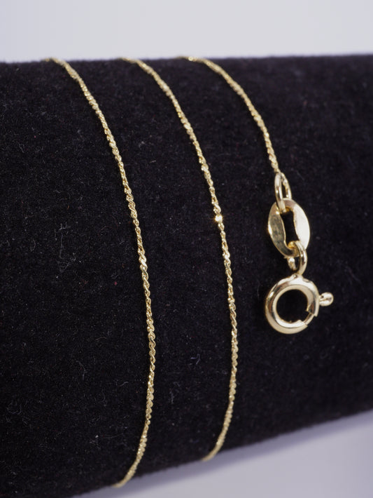 CADENA VENECIANA ENTORCHADA DELGADA 45CM