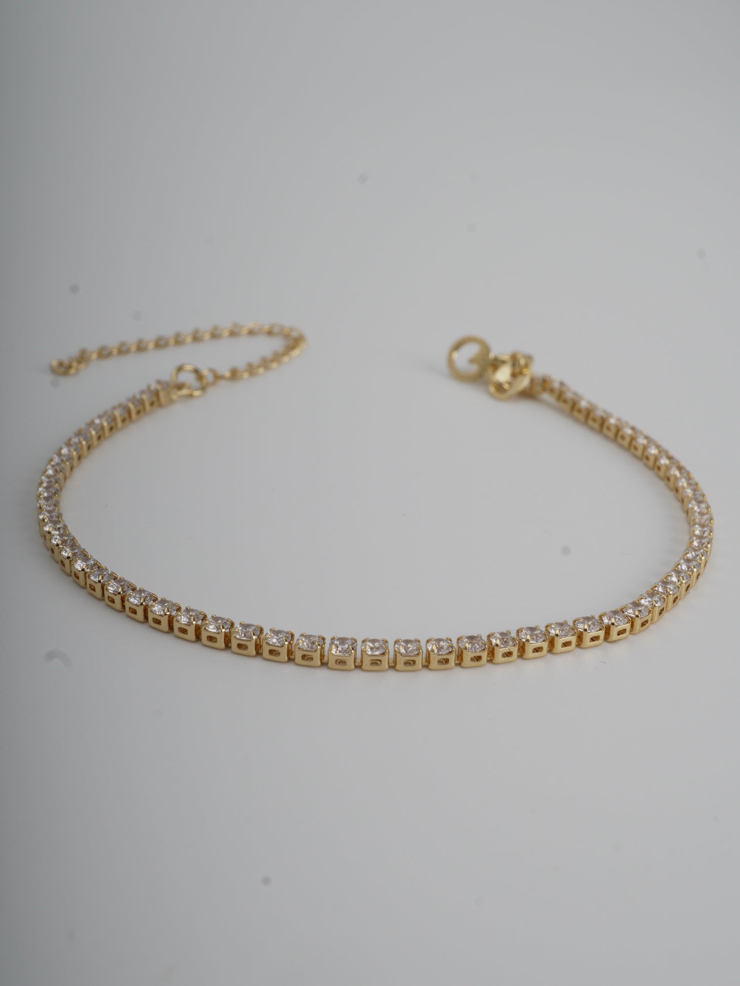 PULSERA TENNI 2MM 18CM CIRCON BLANCO