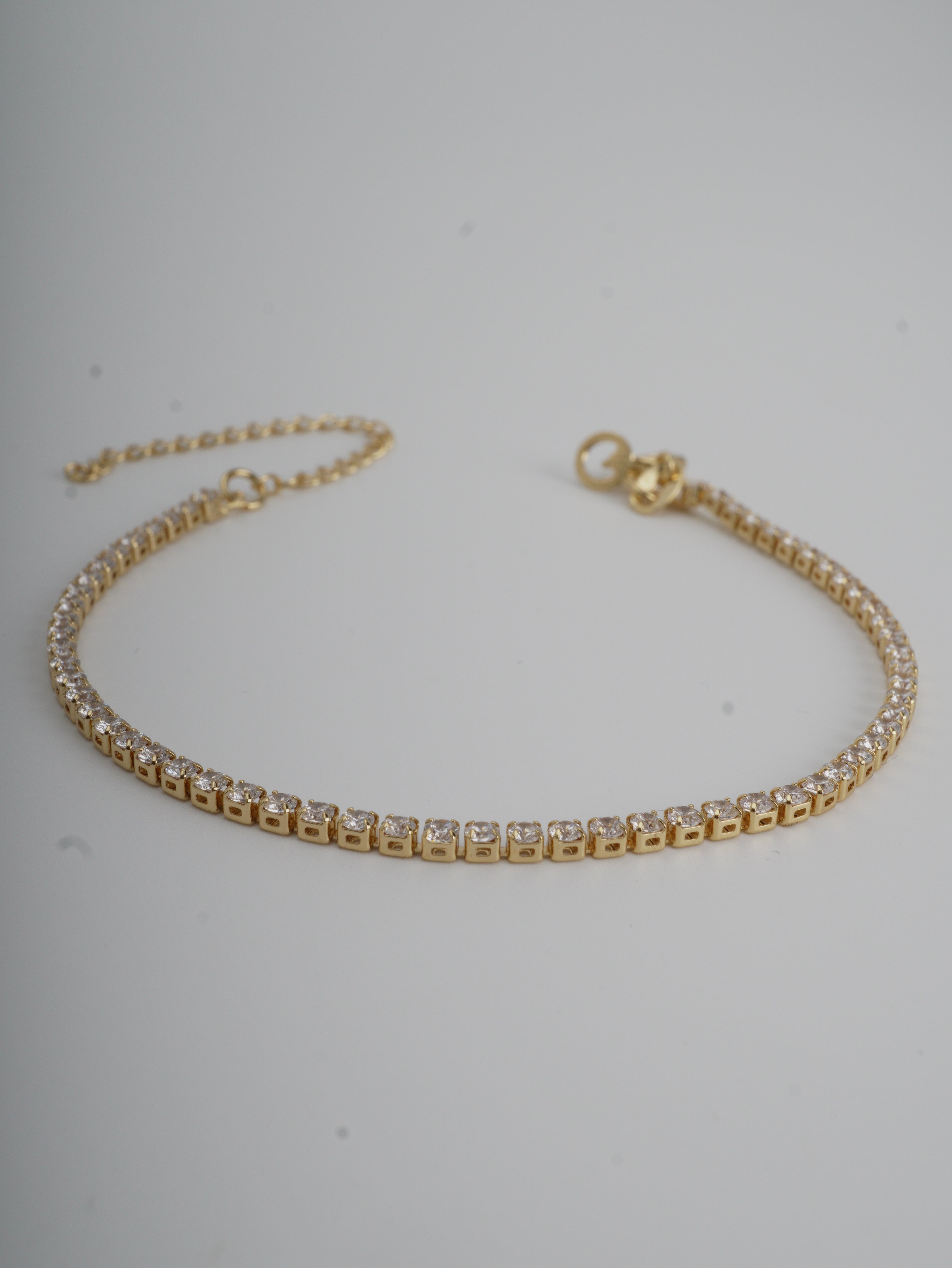 PULSERA TENNI 2MM 19CM CIRCON BLANCO