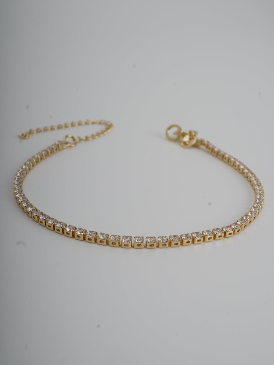 PULSERA TENNI 2MM 19CM CIRCON BLANCO