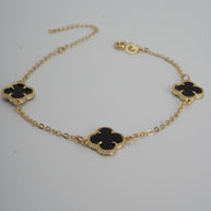 PULSERA VAN CLEEF NEGRA, VERDE Y BLANCA