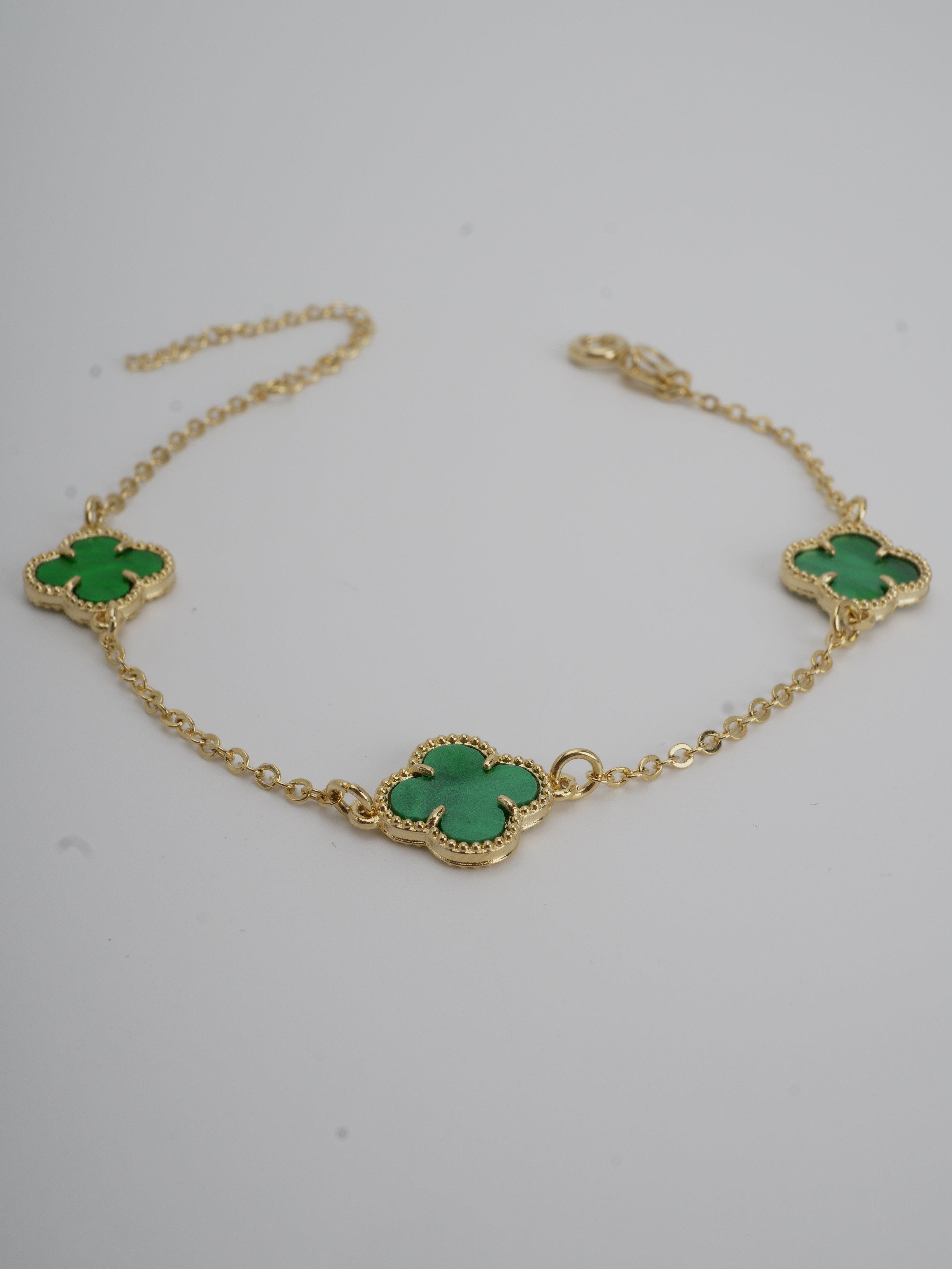 PULSERA VAN CLEEF NEGRA, VERDE Y BLANCA