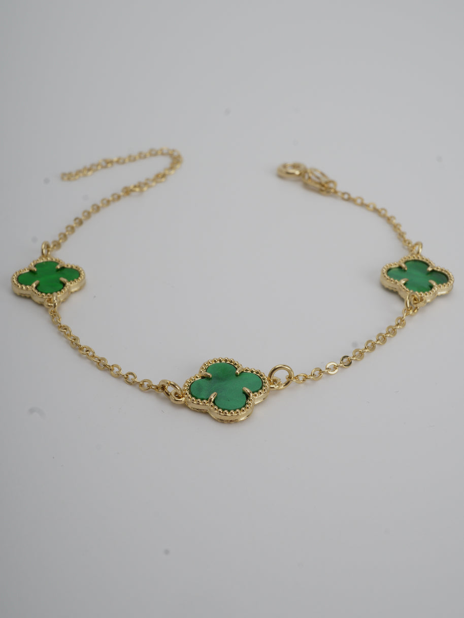 PULSERA VAN CLEEF NEGRA, VERDE Y BLANCA