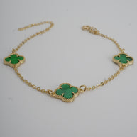 PULSERA VAN CLEEF NEGRA, VERDE Y BLANCA