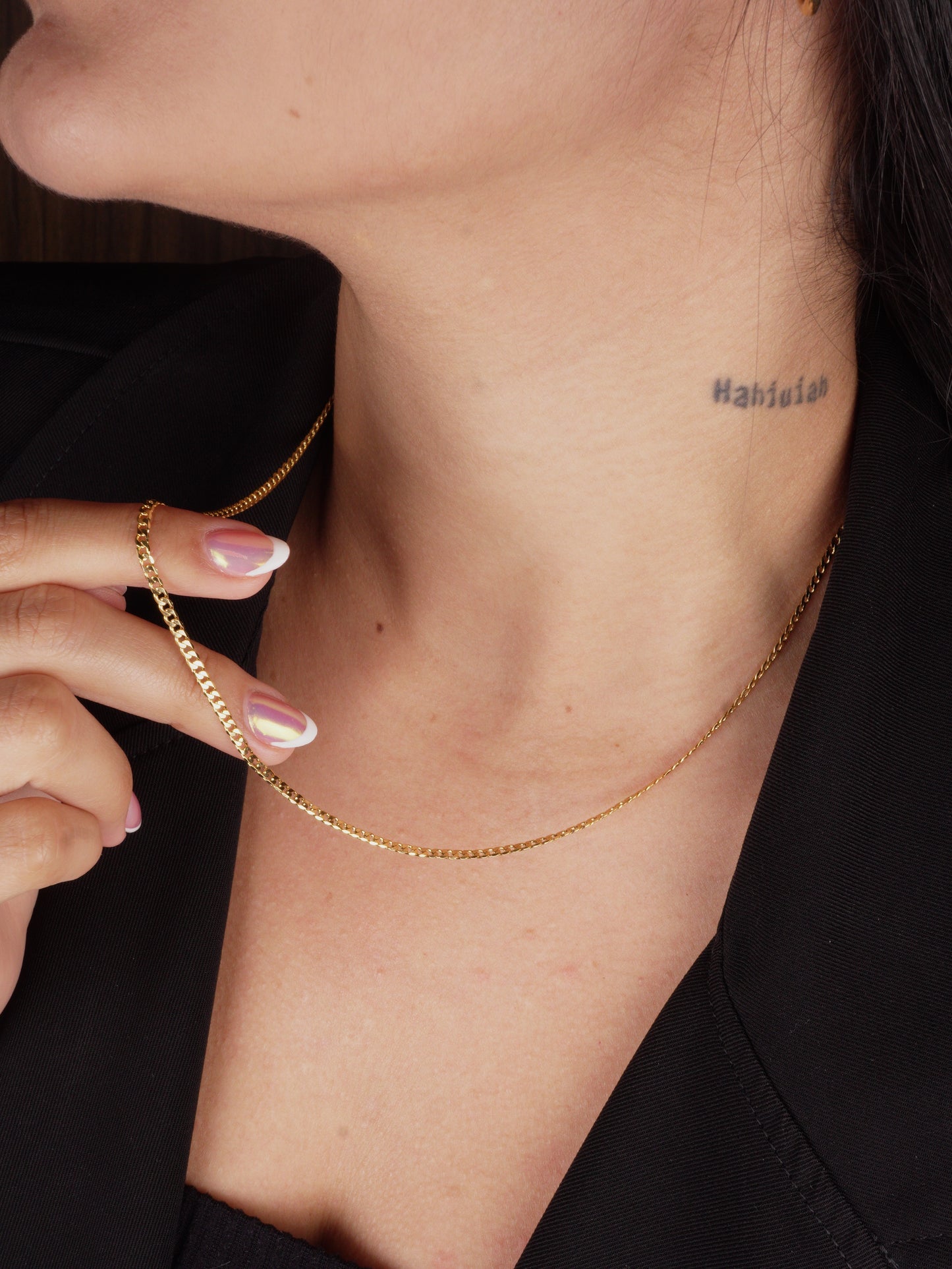 CADENA CUBANA PLANA 50CM 2MM